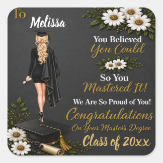 Adesivo Quadrado Lembrança Personalizada de Formatura