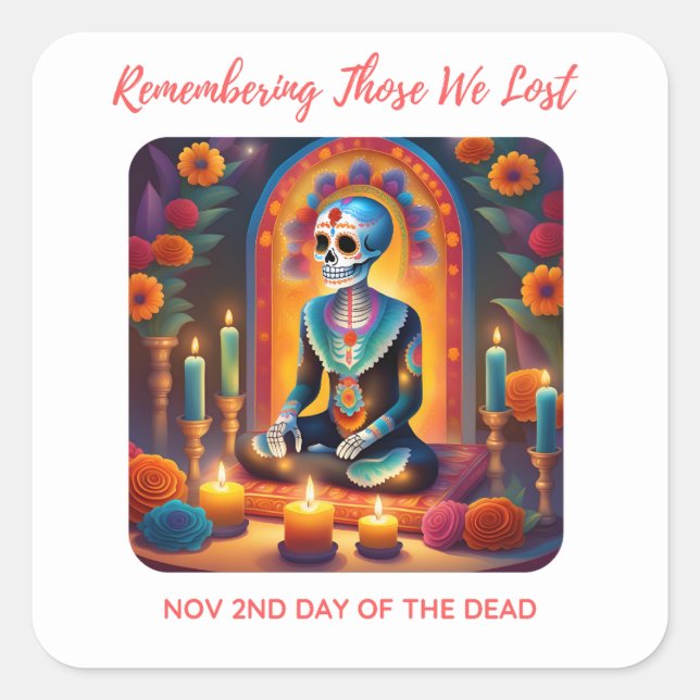 Adesivo Quadrado Lembrando Aqueles Que Perdemos (Frente)