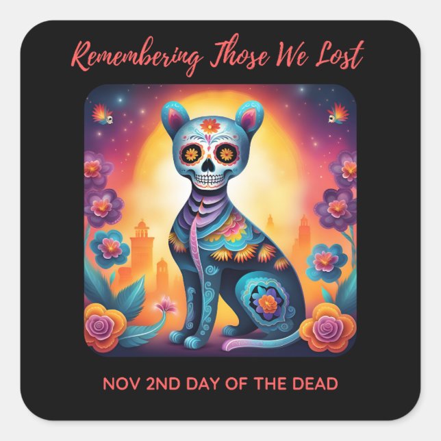 Adesivo Quadrado Lembrando Aqueles Que Perdemos Pets (Frente)