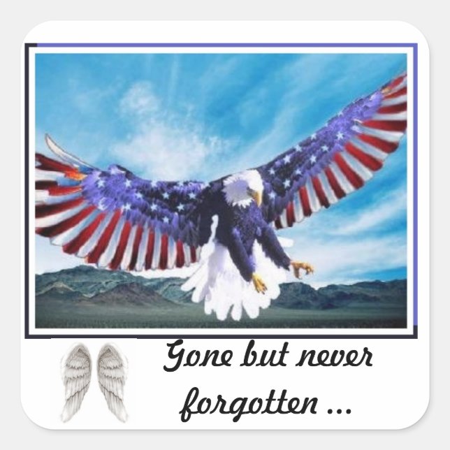 Adesivo Quadrado Lembrando os que perdemos (Frente)