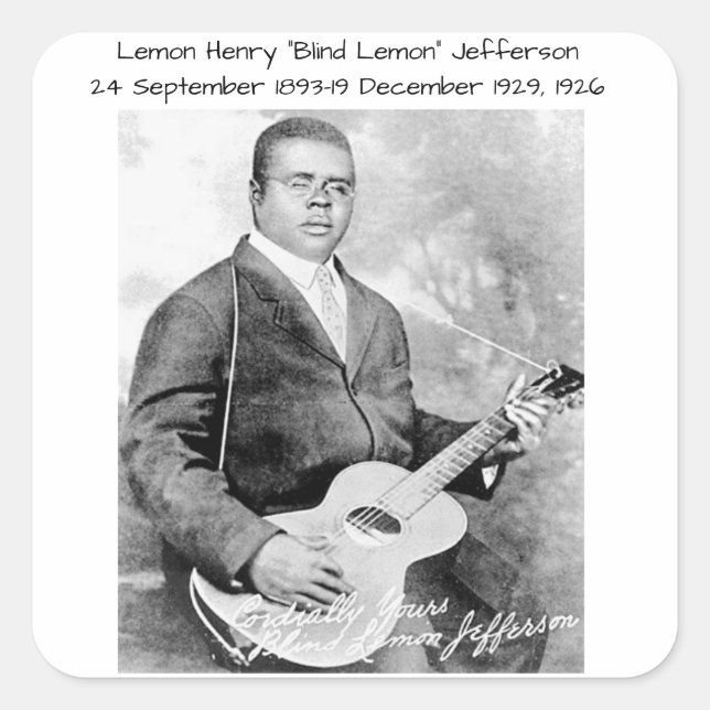 Adesivo Quadrado Lemon Henry Blind limon jefferson 1926 (Frente)