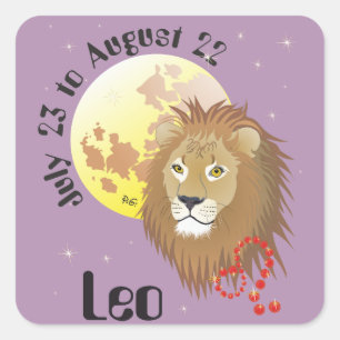 Adesivo Quadrado Leo July 23 to agostos 22 bordador
