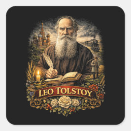 Adesivo Quadrado Leo Tolstoy