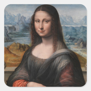 Adesivo Quadrado Leonardo da Vinci   Mona Lisa