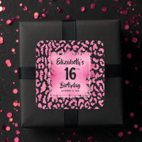 Leopardo Rosa Quente Doce 16 Aniversário