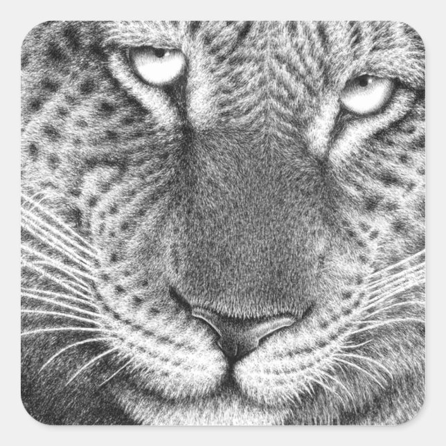 Adesivo Quadrado Leopardo Sticker (Frente)