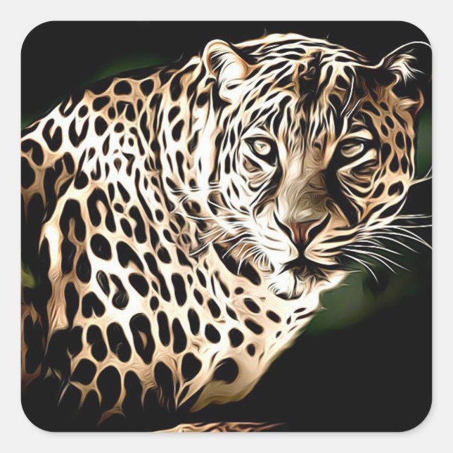 Adesivo Quadrado Leopardo-Stickers (Frente)