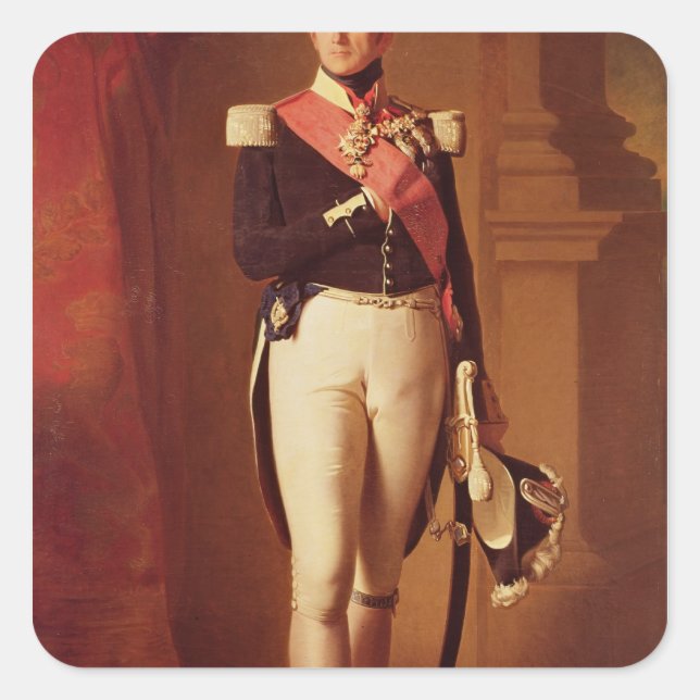 Adesivo Quadrado Leopold I c.1846 (Frente)