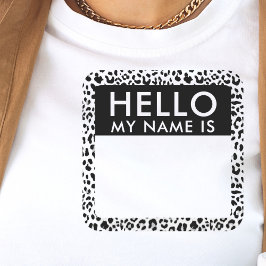 Adesivo Quadrado Lepard Alô Meu Nome É Stickers