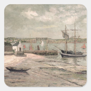 Adesivo Quadrado Les Huitrieres, La Trinite-Sur-MER, Morbihan, 1912