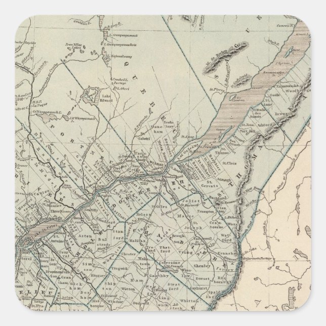 Adesivo Quadrado Leste do Canadá (Frente)