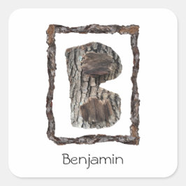 Adesivo Quadrado Letra B Monogramas Nature Boys