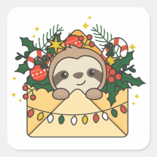 Adesivo Quadrado Letra de Natal Lenta Praça de Lama de Animais de I