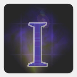 Adesivo Quadrado Letra I
