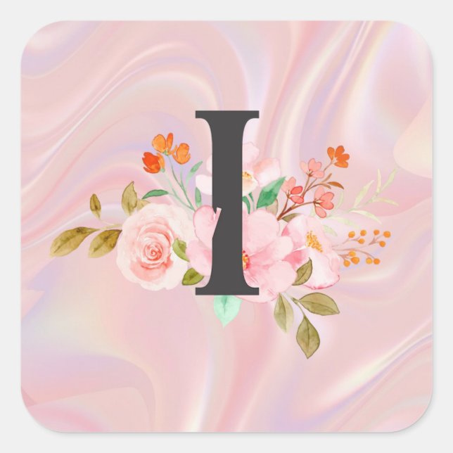 Adesivo Quadrado Letra I (Frente)