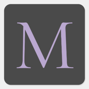Adesivo Quadrado Letra inicial minimalista monograma moderno