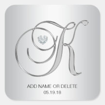 Letra Inicial Monograma Elegante Personalizada