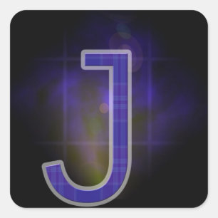 Adesivo Quadrado Letra J