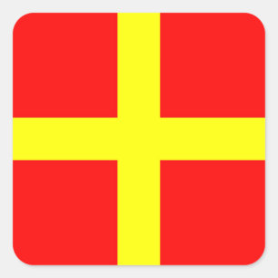 Adesivo Quadrado Letra marítima internacional da bandeira de sinal
