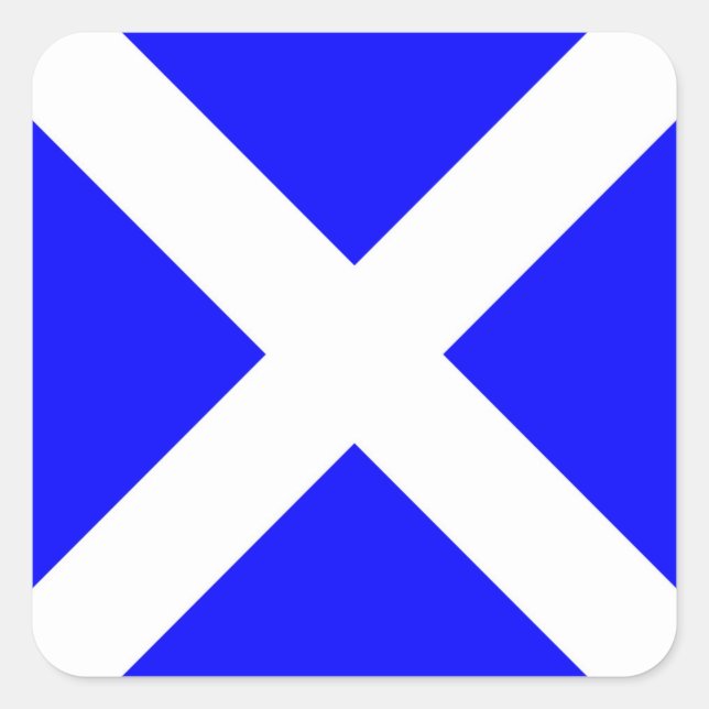 Adesivo Quadrado Letra náutica de bandeira marítima internacional (Frente)