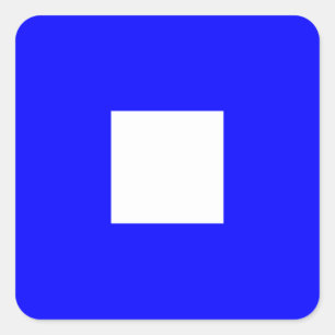 Adesivo Quadrado Letra náutica P do sinal da bandeira (papá)