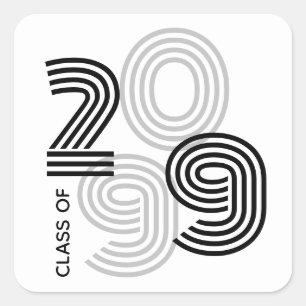 Adesivo Quadrado Letra Preta Grande Números Classe de