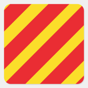 Adesivo Quadrado Letra Y da Bandeira de Sinalização