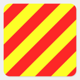 Adesivo Quadrado Letra Y (Yankee) do Sinal Marítimo Náutico