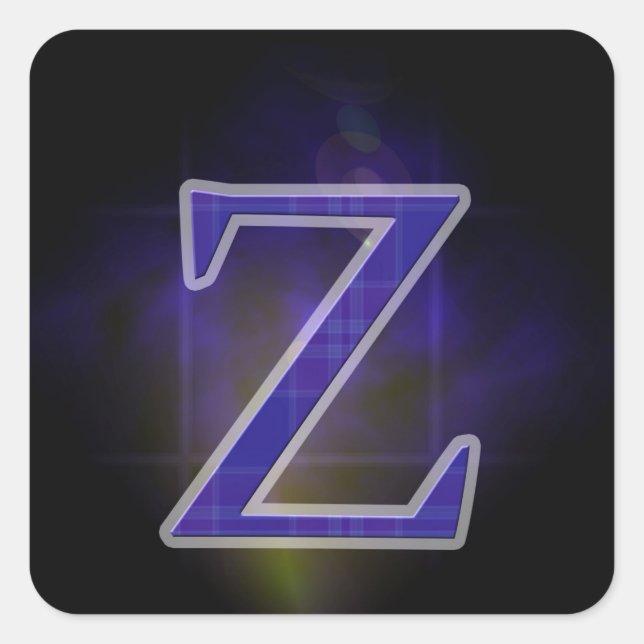 Adesivo Quadrado Letra Z (Frente)