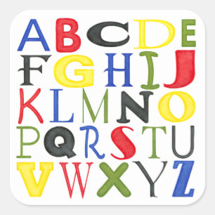 Adesivo Quadrado Letras coloridas de Megan Meagher