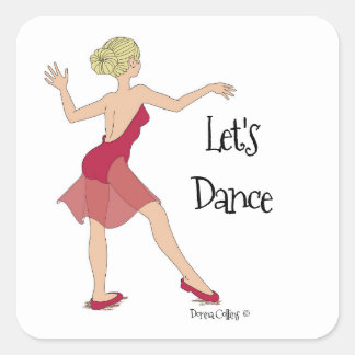 Adesivo Quadrado Let's Dance Sticker