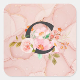 Adesivo Quadrado Letter C