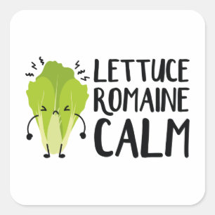 Adesivo Quadrado Lettuce Romaine Calm