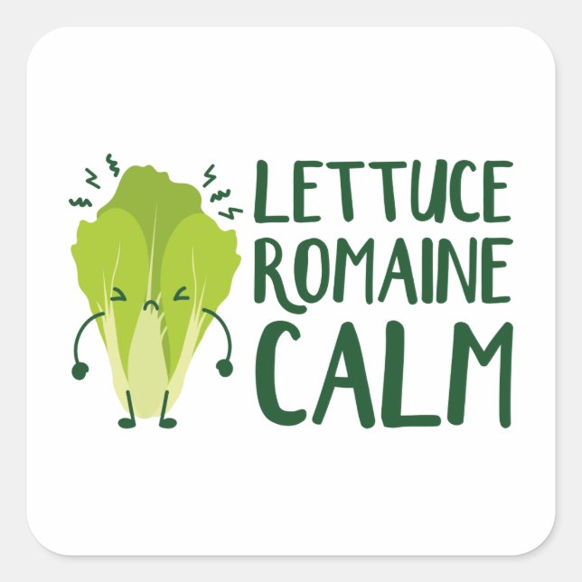 Adesivo Quadrado Lettuce Romaine Calm (Frente)