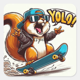 Adesivo Quadrado leuke sticker om items te personaliseren