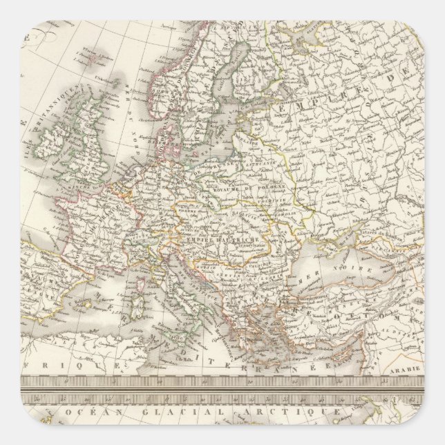 Adesivo Quadrado L'Europe 1789, 1813 (Frente)