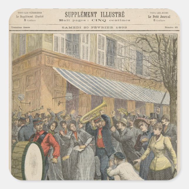 Adesivo Quadrado Levantamento contra o Exército de Salvação (Frente)