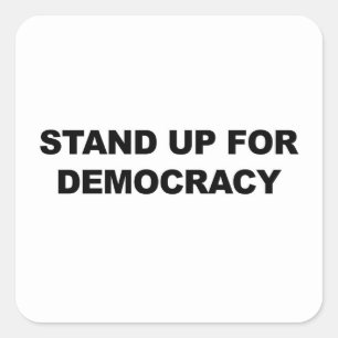 Adesivo Quadrado Levante-se para a Democracia