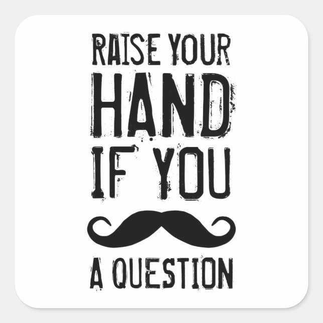 Adesivo Quadrado Levante Sua Mão (Frente)