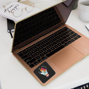 Adesivo Quadrado LGBTQ Bandeira lésbica Girassóis em uma lâmpada cl