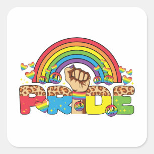 Adesivo Quadrado LGBTQ - Orgulho e Arco-íris