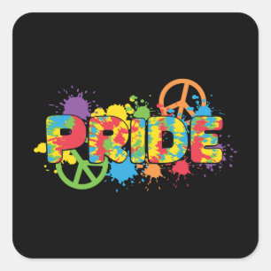 Adesivo Quadrado LGBTQ - Orgulho - Placas de Tinta para Cores Arco-