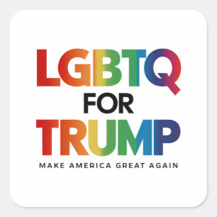 ADESIVO QUADRADO LGBTQ PARA TRUMP GAY LÉSBICA PARA TRUMP 2024 
