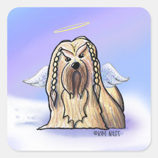 Adesivo Quadrado Lhasa Angel KiniArt Square Sticker