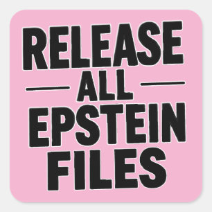 Adesivo Quadrado Liberar Todos os Arquivos Epstein