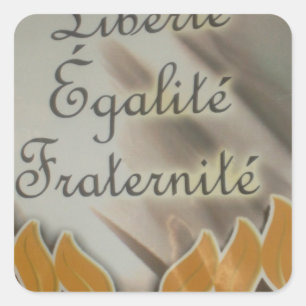 Adesivo Quadrado Liberdade, Igualdade, Fraternidade: Futuro Floread