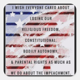 Adesivo Quadrado Liberdade médica