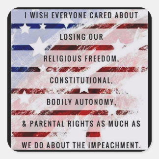 Adesivo Quadrado Liberdade médica