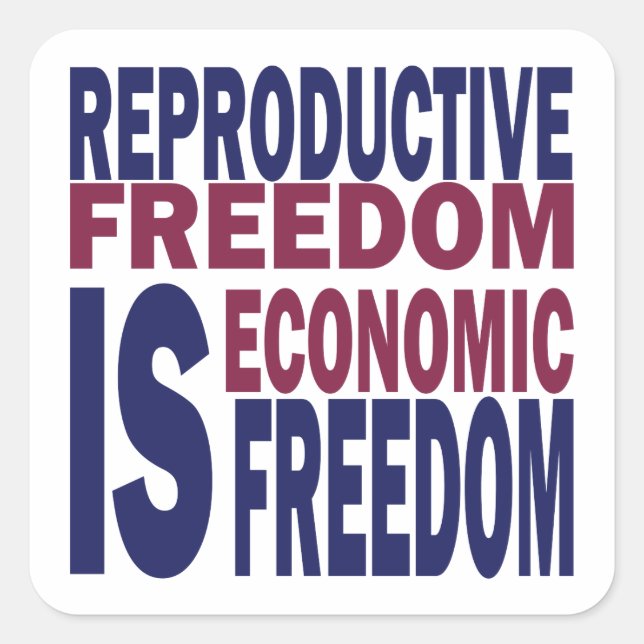 Adesivo Quadrado Liberdade reprodutiva (Frente)