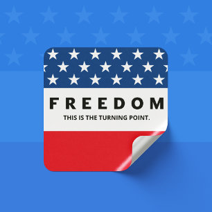 Adesivo Quadrado Liberdade Um Patriota Verdadeiro